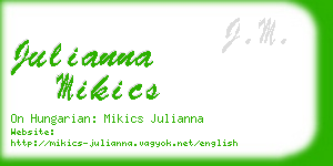 julianna mikics business card